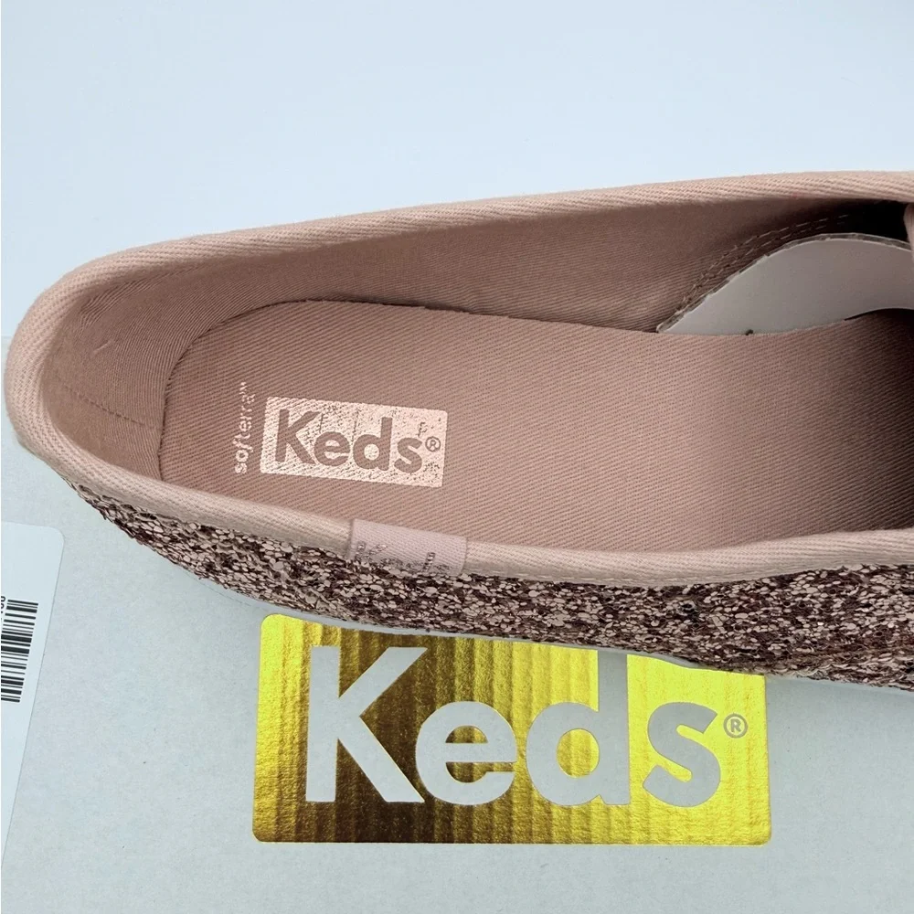 KEDS Sz 9 Women's Glitter Rose Gold NIB - Picture 6 of 8